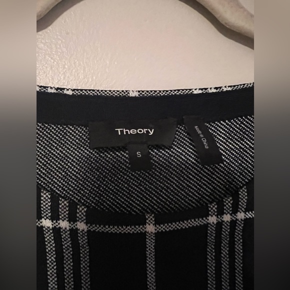 NEW W/O TAG | Theory Women’s Blue & White Sleeveless Peplum Top (Size Small) - Picture 5 of 5